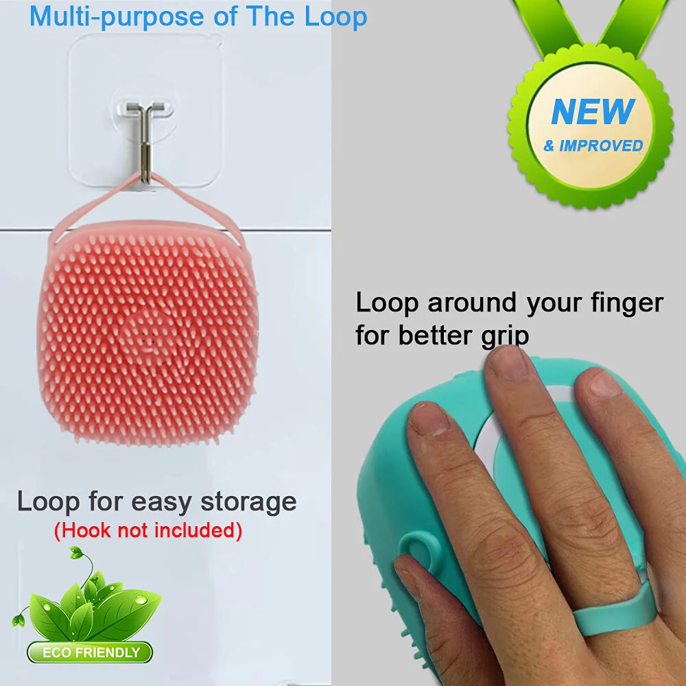 AM7476 Silicone Brush Body Scrubber with Soap Dispenser - Image 4
