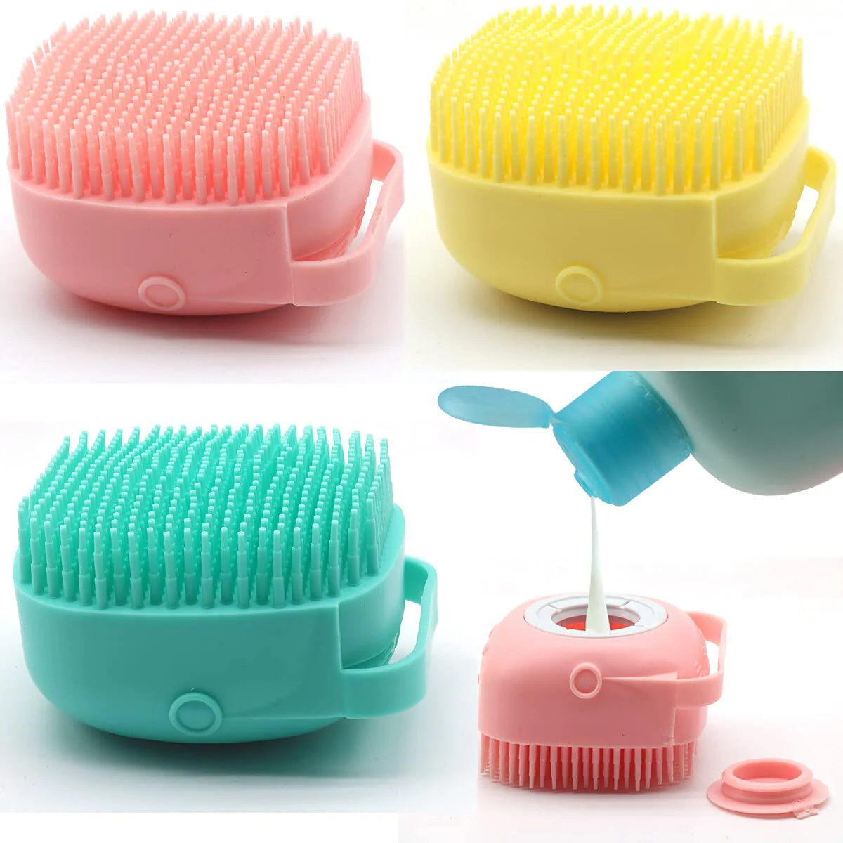 AM7476 Silicone Brush Body Scrubber with Soap Dispenser - Image 5