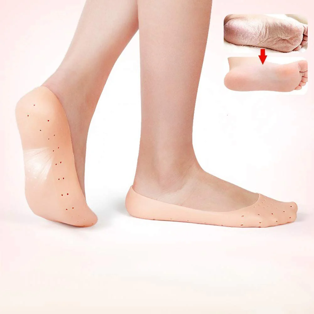 1352 Anti Crack silicone Gel Foot Protector Moisturizing Socks - Image 7
