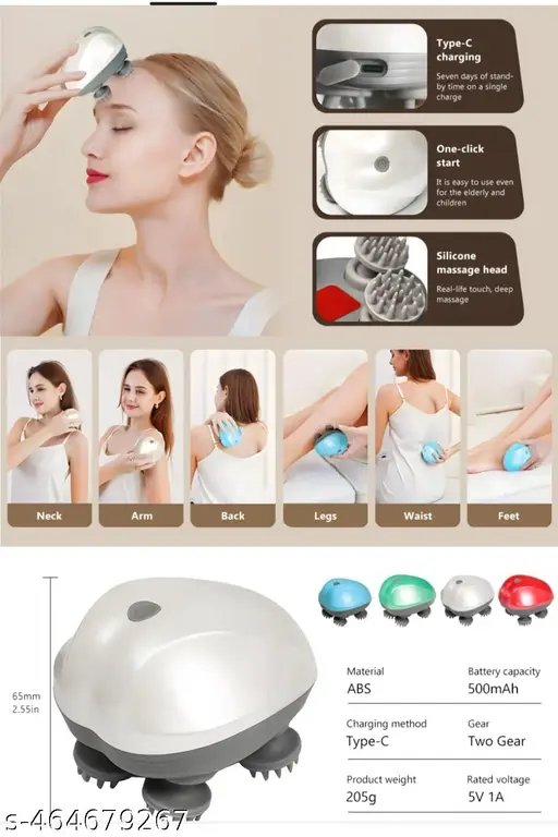 AM6357 Smart Electric Portable Head Massager for Hair Growth Deep Clean and Stress Relax - Image 4
