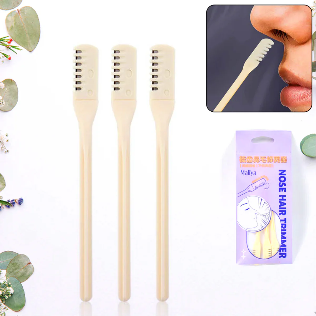 13752 Nose Hair Removal Trimmer Nose Hair Remover Razor Kit Blade (3 Pcs Set) - Image 2