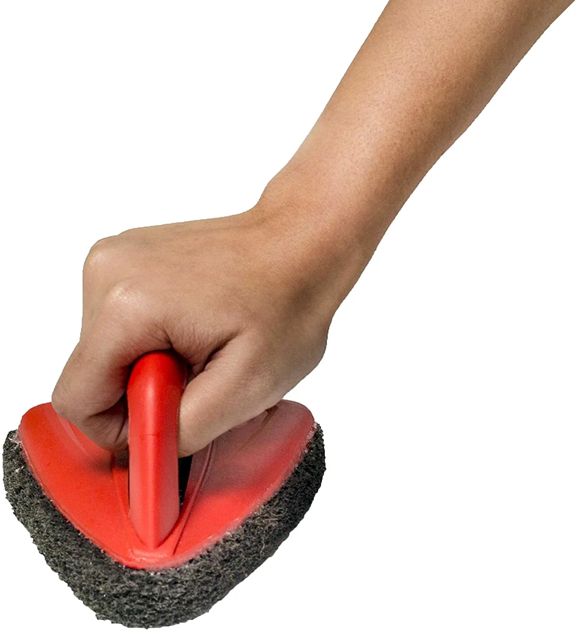 1403 Bathroom Brush with abrasive scrubber for superior tile cleaning - Image 3