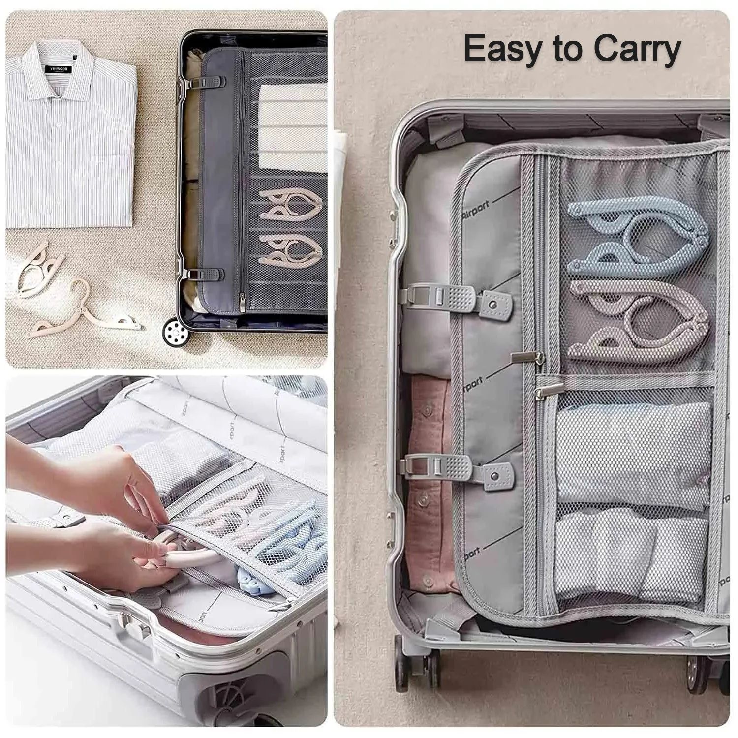 1432A Travel Hangers, Portable Folding Clothes Hangers for Scarves Suits Trousers Pants Shirts Socks Underwear Travel Home Foldable Clothes Drying Rack - Image 7