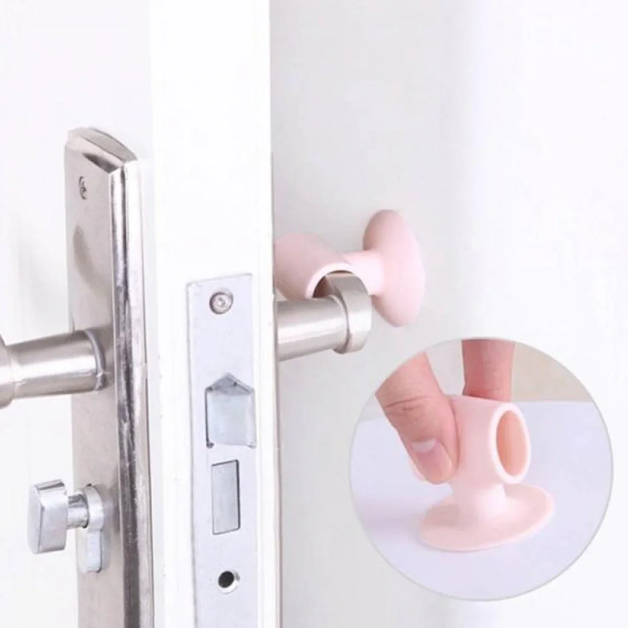 1442 Door Stopper Mini Anti-Collision Silicone Door Handle Crash Pad - Image 3