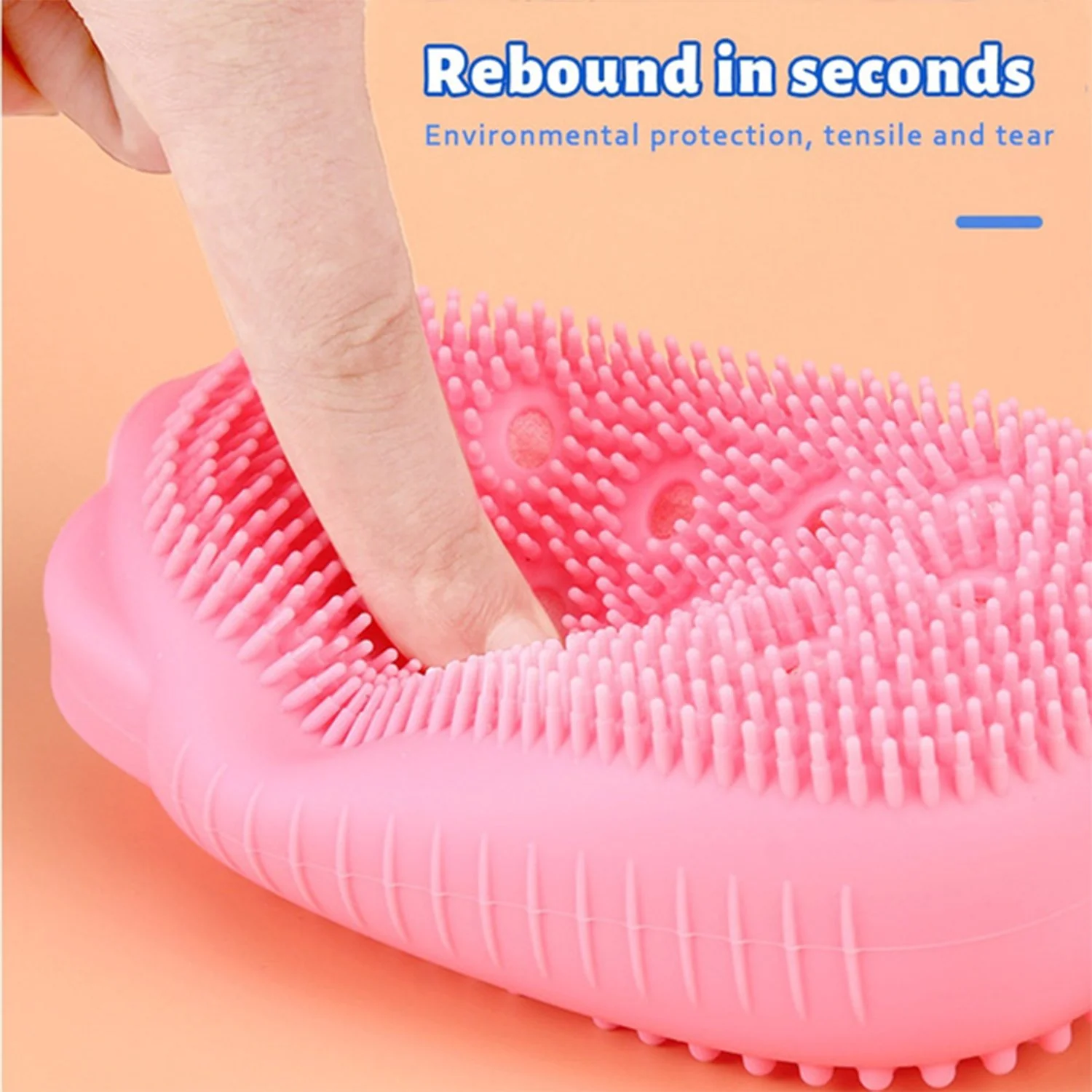 1448 Silicone Bubble Bath SPA Super Soft Body Scrubbing Brush - Image 4