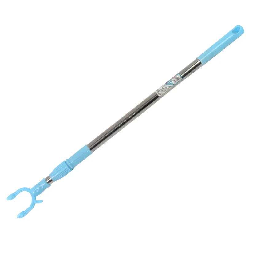 15091 Stainless Steel Telescopic Pole Clothes Hooks Hanger (1 Pc / 1 Mtr.) - Image 5