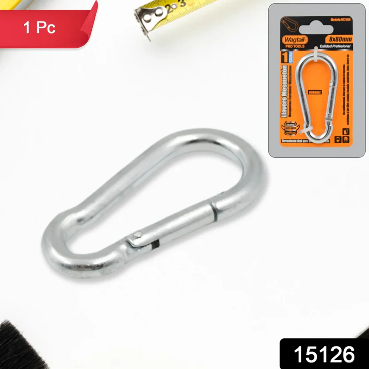 15126 Stainless Steel Snap Hook (8×80 MM / 1 Pc) - Image 2