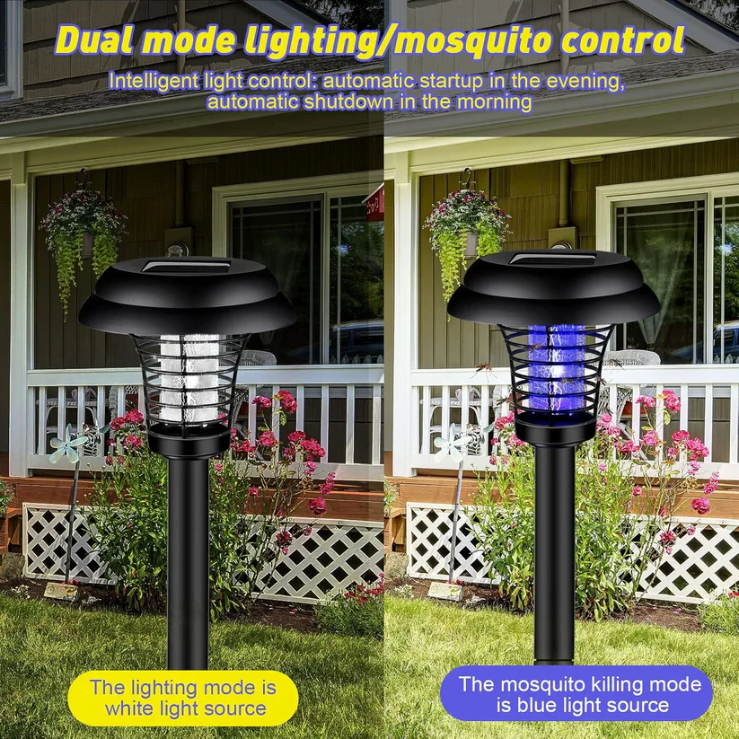 15142 Medium Garden Solar Powered LED Mosquito Trap / Bug Zapper (1 Pc) - Image 3