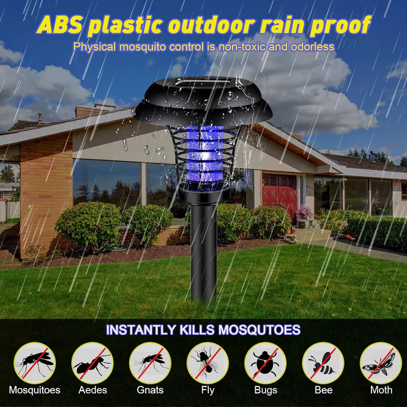15142 Medium Garden Solar Powered LED Mosquito Trap / Bug Zapper (1 Pc) - Image 5