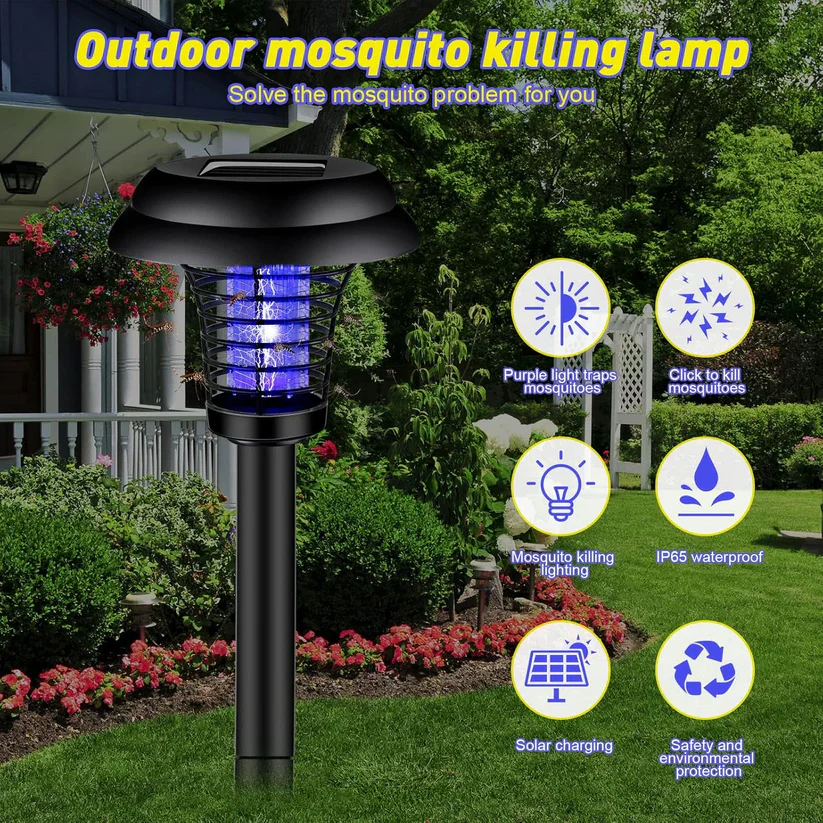 15142 Medium Garden Solar Powered LED Mosquito Trap / Bug Zapper (1 Pc) - Image 6