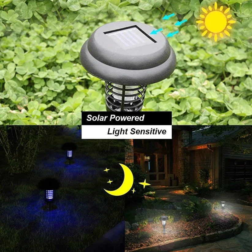 15142 Medium Garden Solar Powered LED Mosquito Trap / Bug Zapper (1 Pc) - Image 8