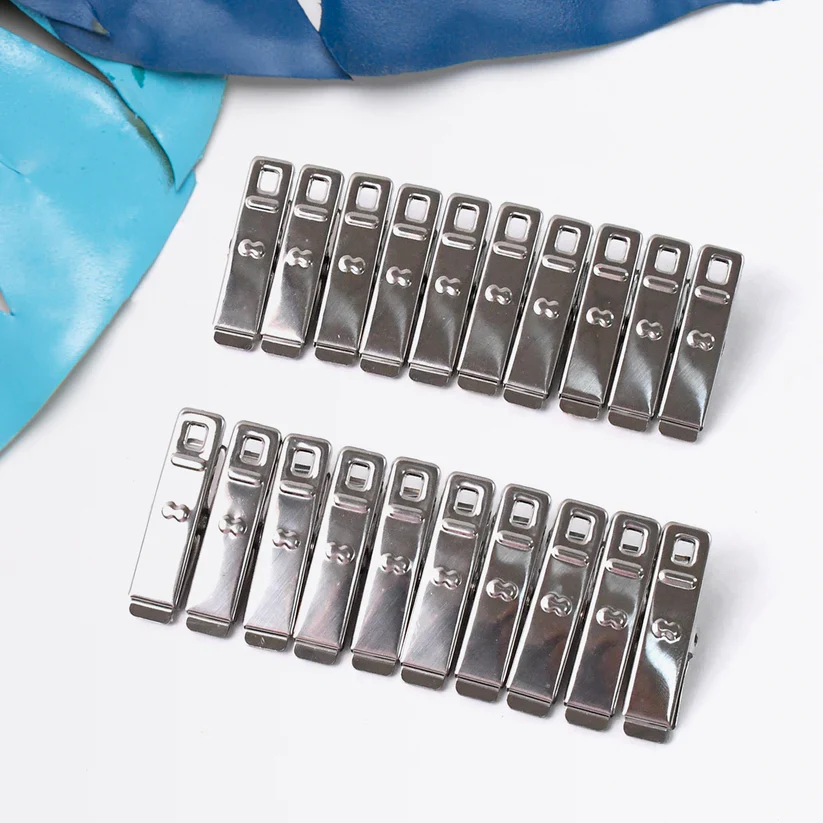 15237 Cloth Drying Pins Stainless Steel Cloth Clips (20 Pcs Set) - Image 6