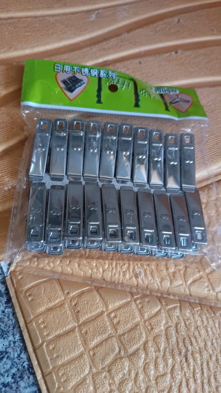 15237 Cloth Drying Pins Stainless Steel Cloth Clips (20 Pcs Set) - Image 7