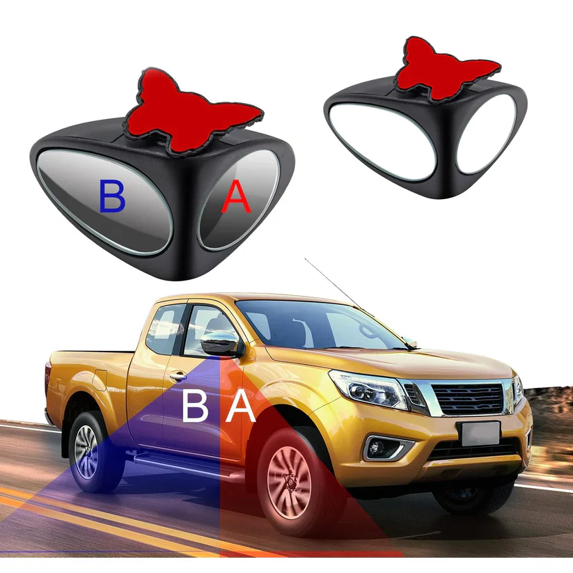 15251 2 in 1 Car Blind Spot Mirror 360 Rotation Adjustable HD Glass (1 Pc) - Image 2