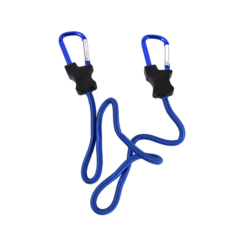 15264 Carabiner Bungee Cords with Hook Tie Downs Luggage Strap Carrying Bag Secure (1 Pc / Mix Color) - Image 3