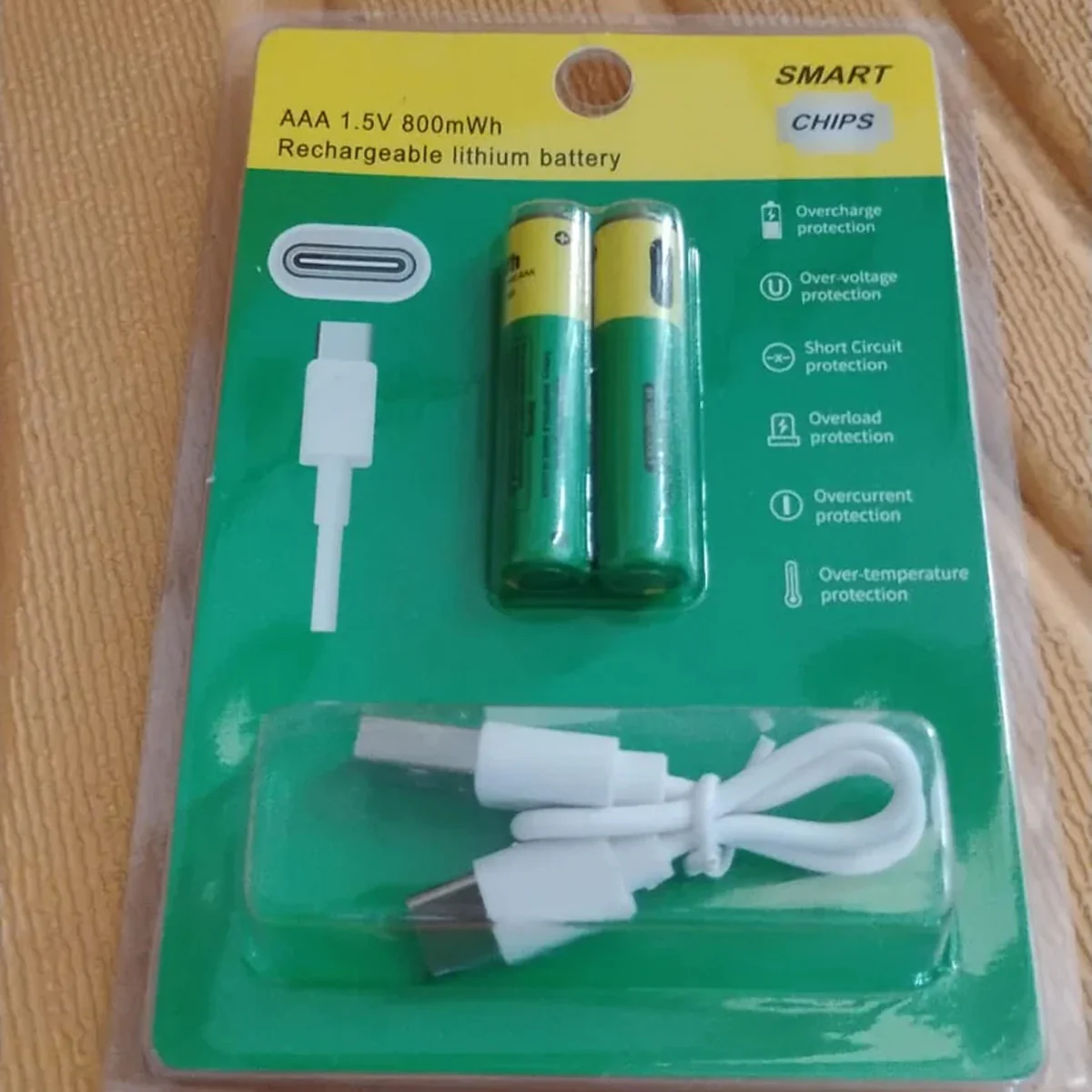 TM0269 AAA Rechargeable 800 mWh Batteries With Recharging Cable (2 Pc Set) - Image 7