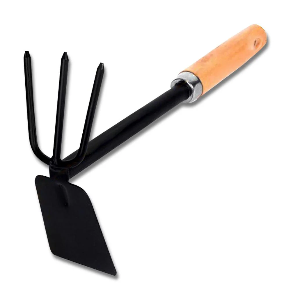 1578 2 in 1 Double Hoe Gardening Tool with Wooden Handle - Image 5