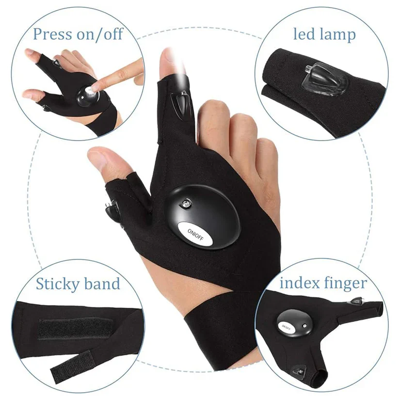 15793 LED Flashlight Gloves Gifts for Men (Hand Gloves Light / 1 Pair) - Image 5