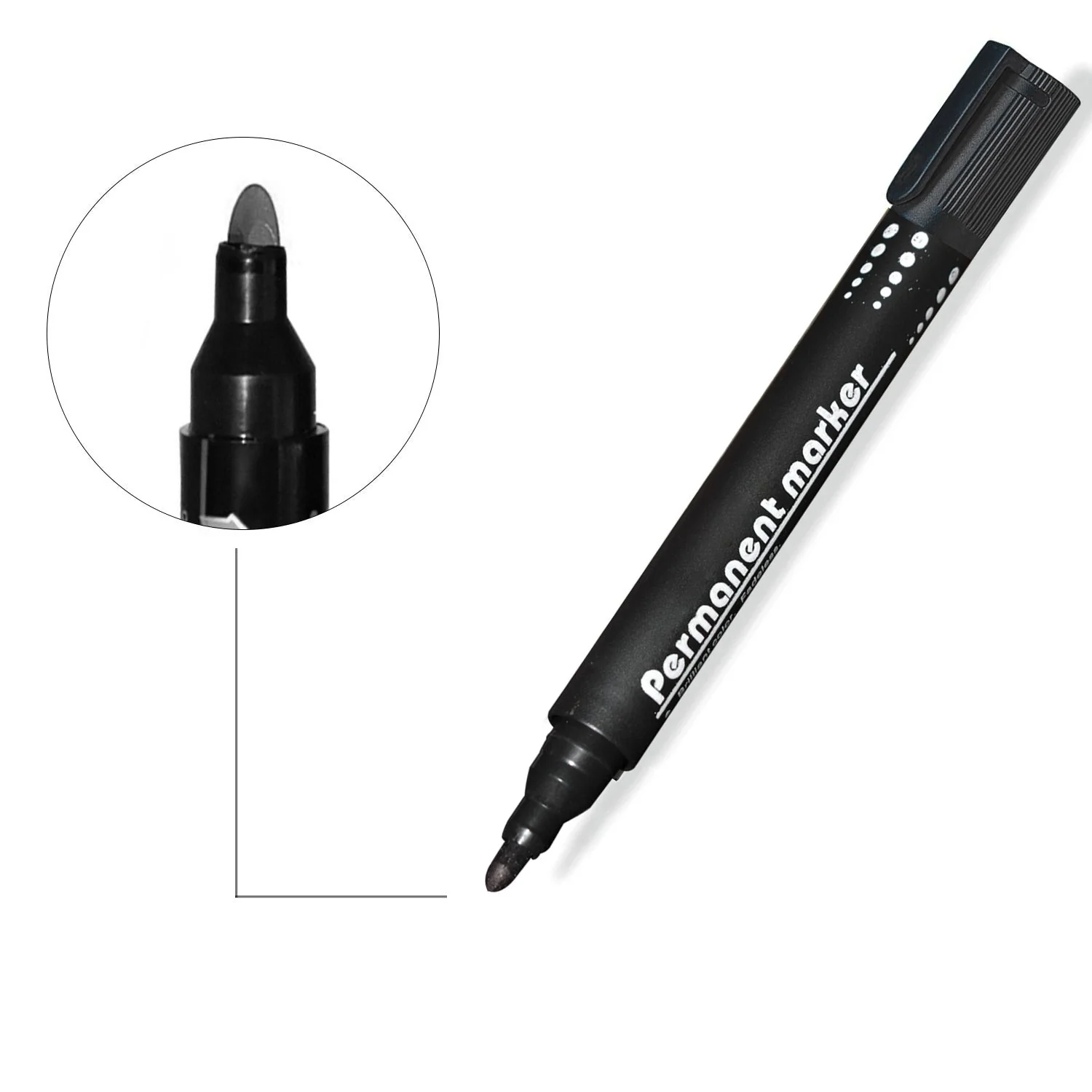 1625 Black Permanent Markers for White Board (Pack of 12) - Image 6