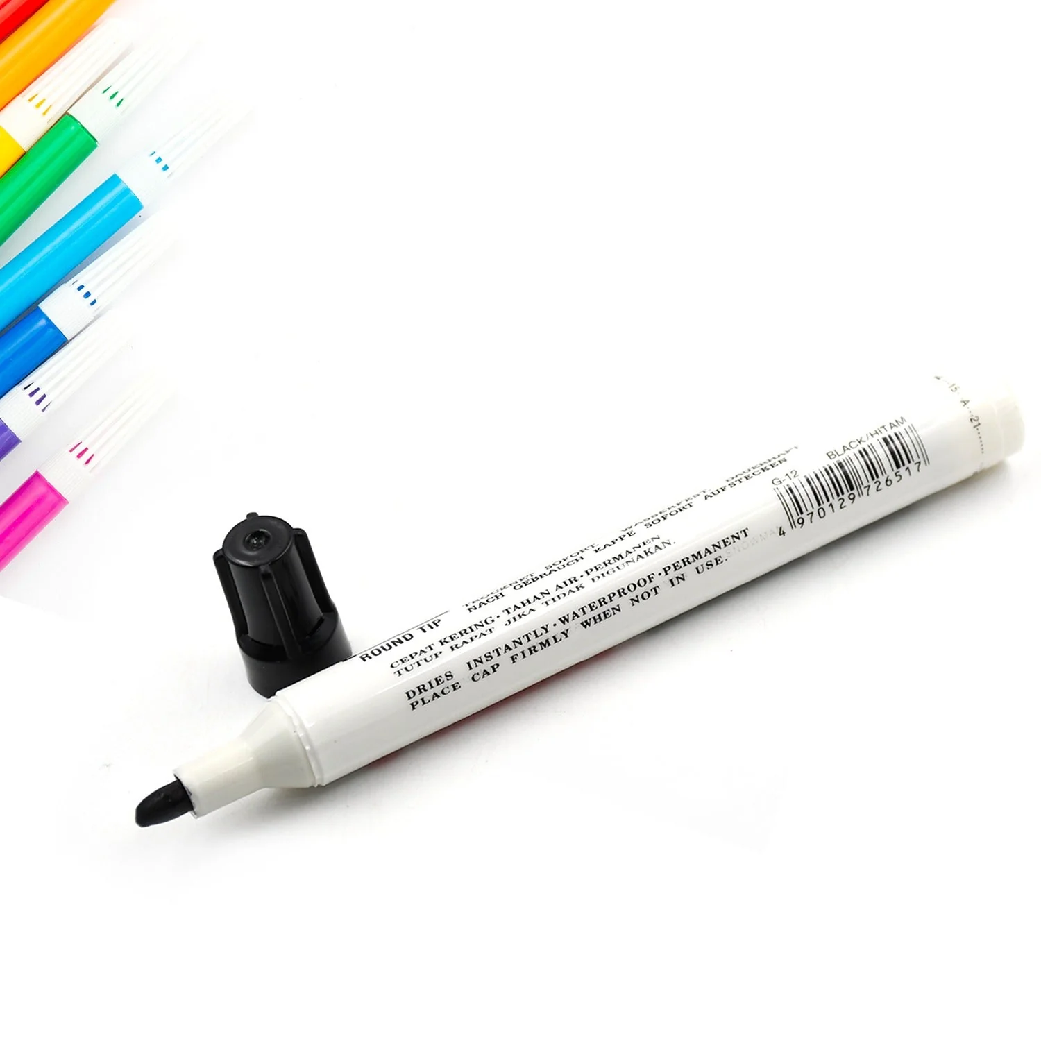 1603 Black Permanent Marker Leak Proof Marker Craft Works Pack Of 12Pcs - Image 4