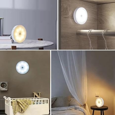 AM6356 Round Shape 8 LED Motion Sensor Induction Led Light Pack Of 1 - Image 3