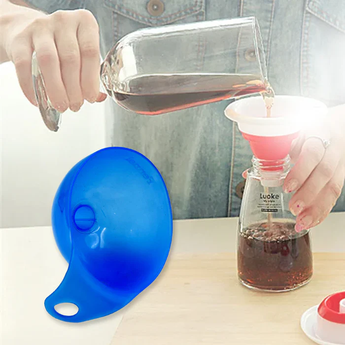 AM7643 Plastic Funnel For Pouring Oil, Sauce, Water, Juice Cooking Oil, Powder, Small Food-Grains Food Grade Plastic Funnel (1 Pc) - Image 5