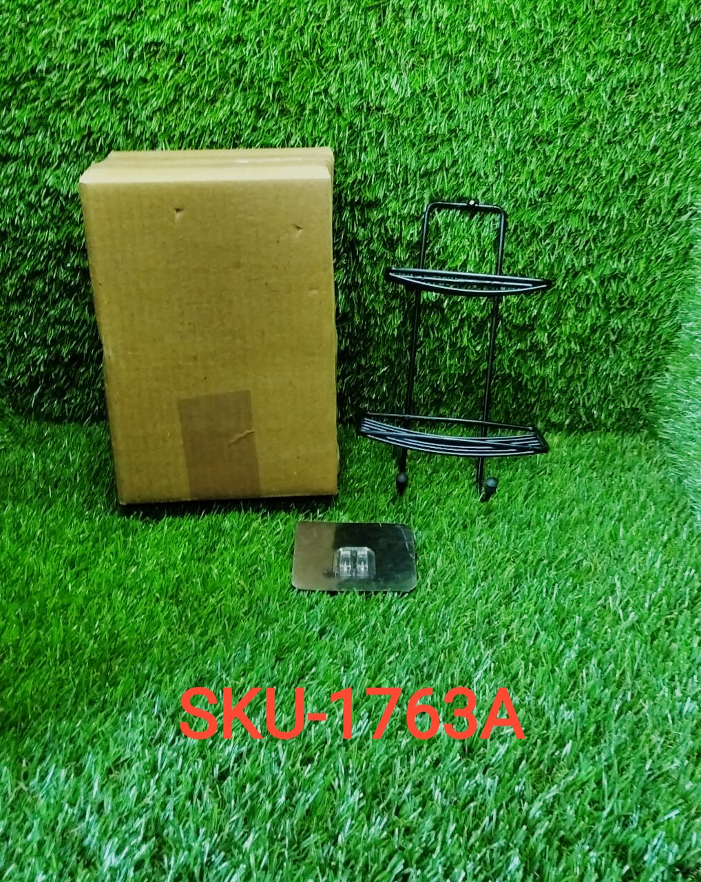 1763A 2 Layer SS Soap Rack used in all kinds of places household and bathroom purposes for holding soaps. - Image 9
