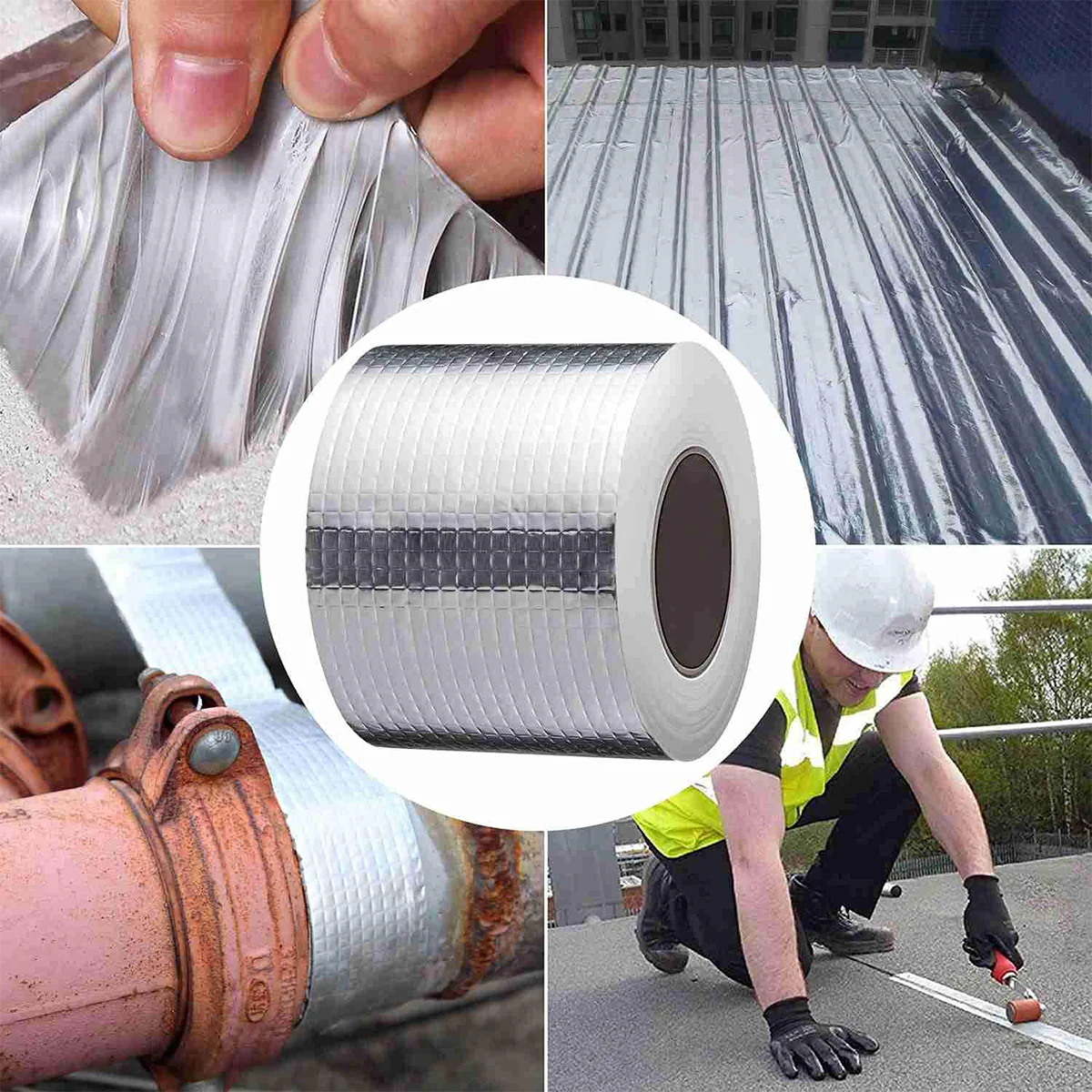 AM5582 Aluminium Self Adhesive Foil Tape (4 Inch X 5 MTR) 5 m Butyl Tape