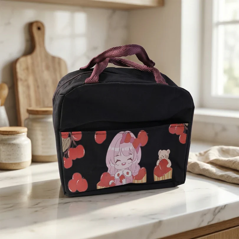 18303 Insulated Lunch Bag with Cute Cartoon Design (1 Pc) - Image 7