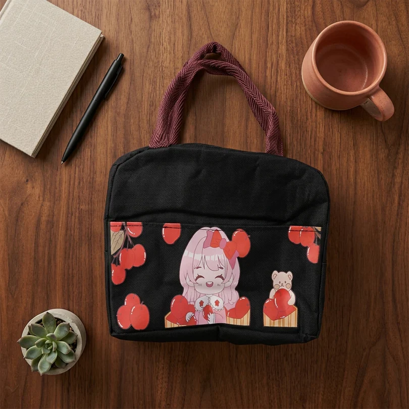 18303 Insulated Lunch Bag with Cute Cartoon Design (1 Pc) - Image 8