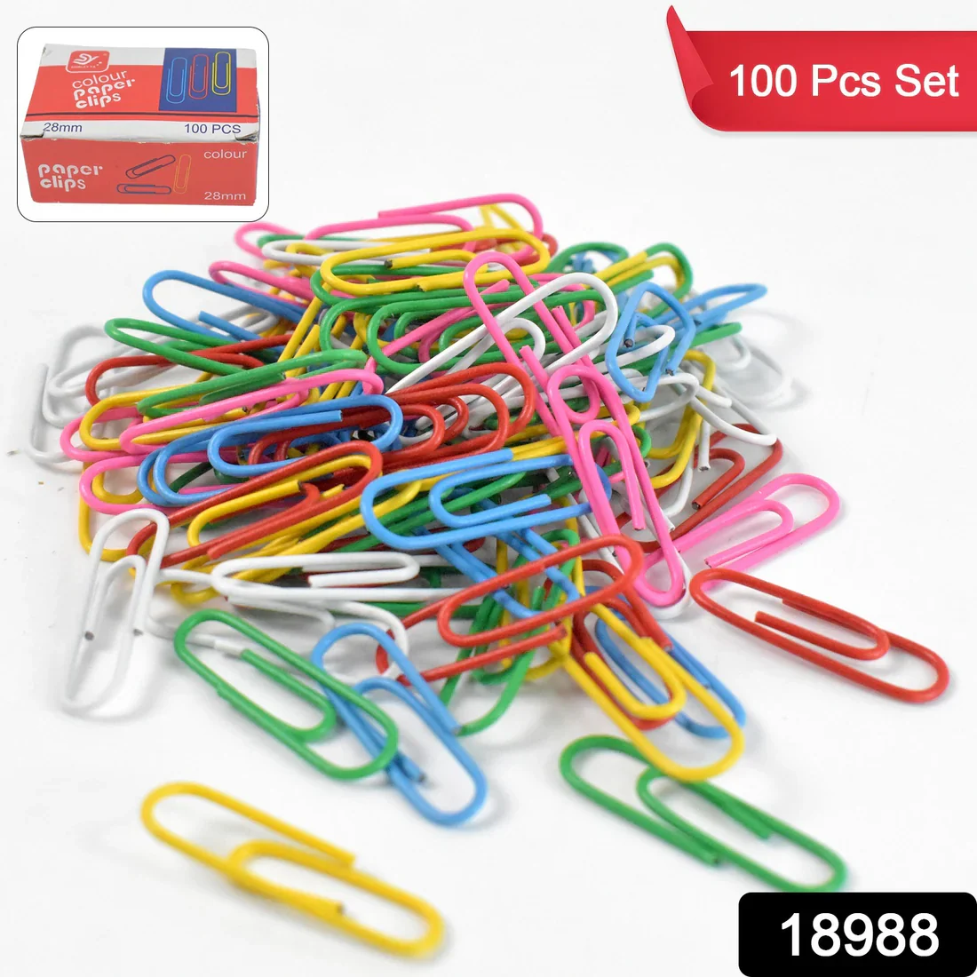 18988 Metal U Shape Paper Pin / Clip 28 mm (100 Pcs Set) - Image 6