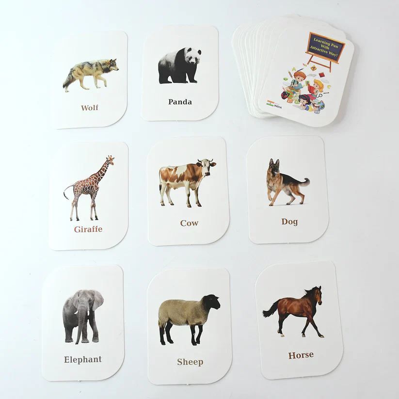 19150 Kidkraft 32-Piece Animal Flash Cards Set - Image 5