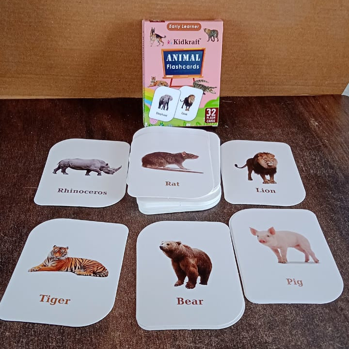 19150 Kidkraft 32-Piece Animal Flash Cards Set - Image 7