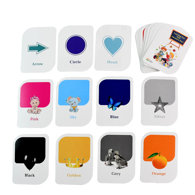 19156 Kidkraft Early Learner 32-Piece Color & Shape Flashcard Set - Image 5