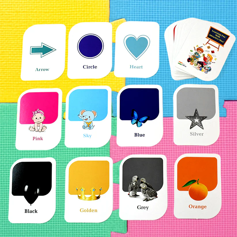 19156 Kidkraft Early Learner 32-Piece Color & Shape Flashcard Set - Image 7