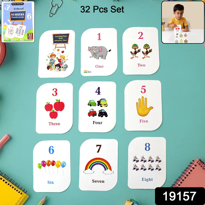 19157 Kid kraft Early Learner 32-Piece Number Flashcard Set - Image 2