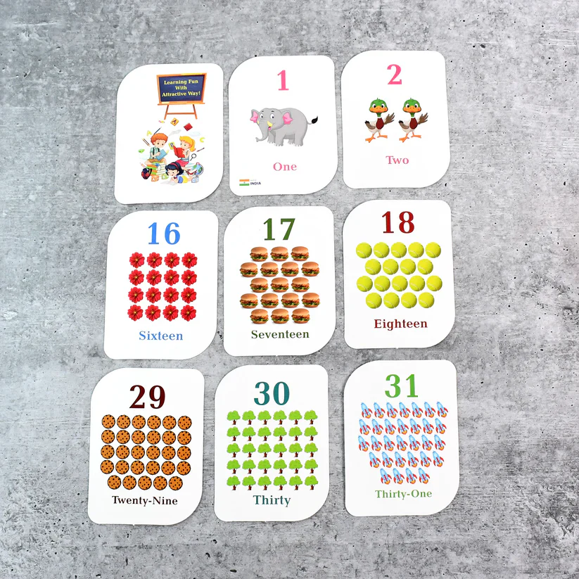 19157 Kid kraft Early Learner 32-Piece Number Flashcard Set - Image 3
