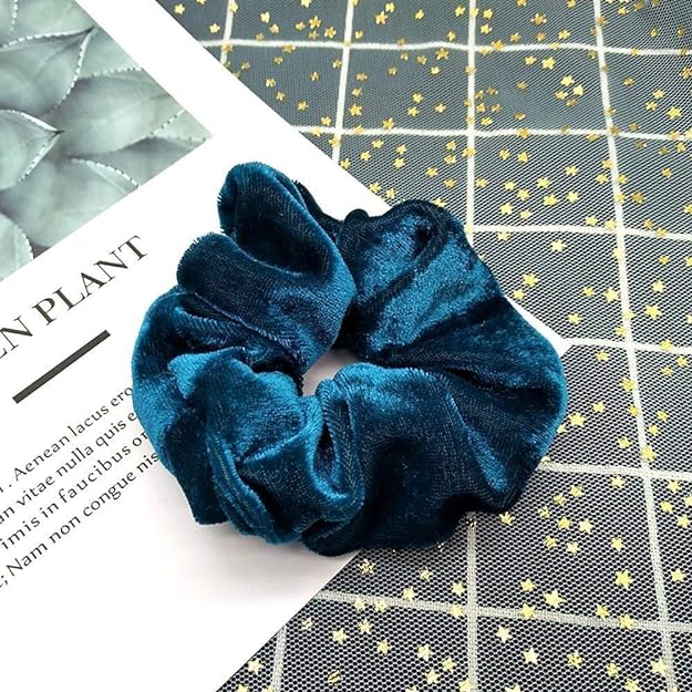 AM1038 2 Pcs Hair Ties Velvet Scrunchies, Elastic Flannelette Hair Bands Scrunchy Hair Ropes Women Hair Accessories - Image 6