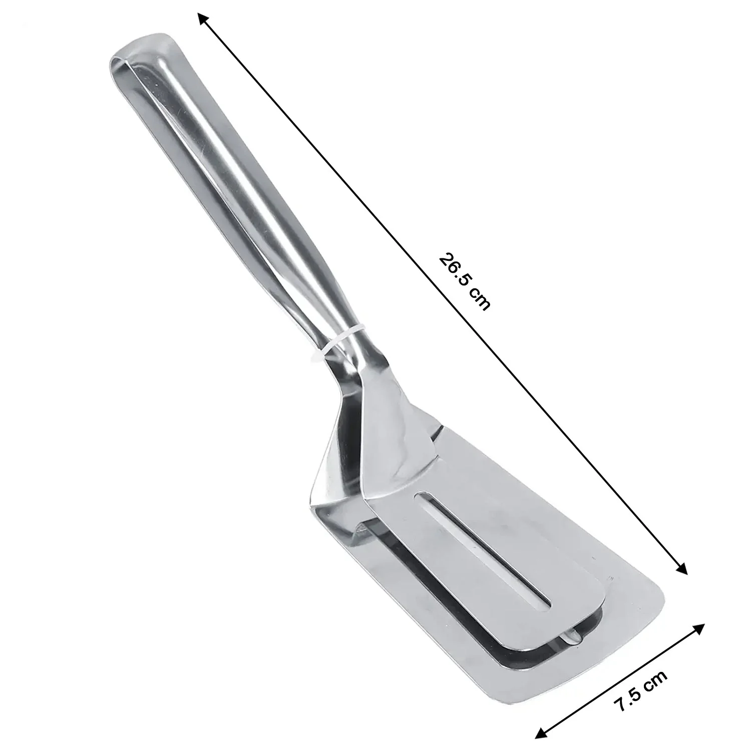 2918 Multifunction Cooking Serving Turner Frying Food Tong. Stainless Steel Steak Clip Clamp BBQ Kitchen Tong. - Image 12