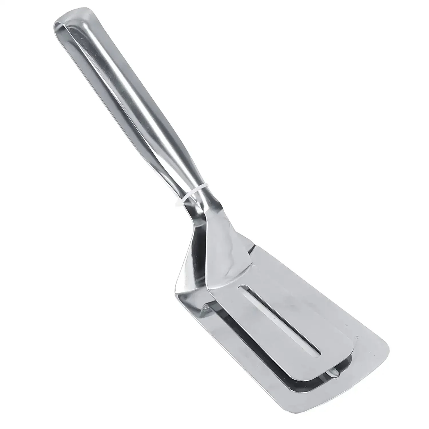2918 Multifunction Cooking Serving Turner Frying Food Tong. Stainless Steel Steak Clip Clamp BBQ Kitchen Tong. - Image 13