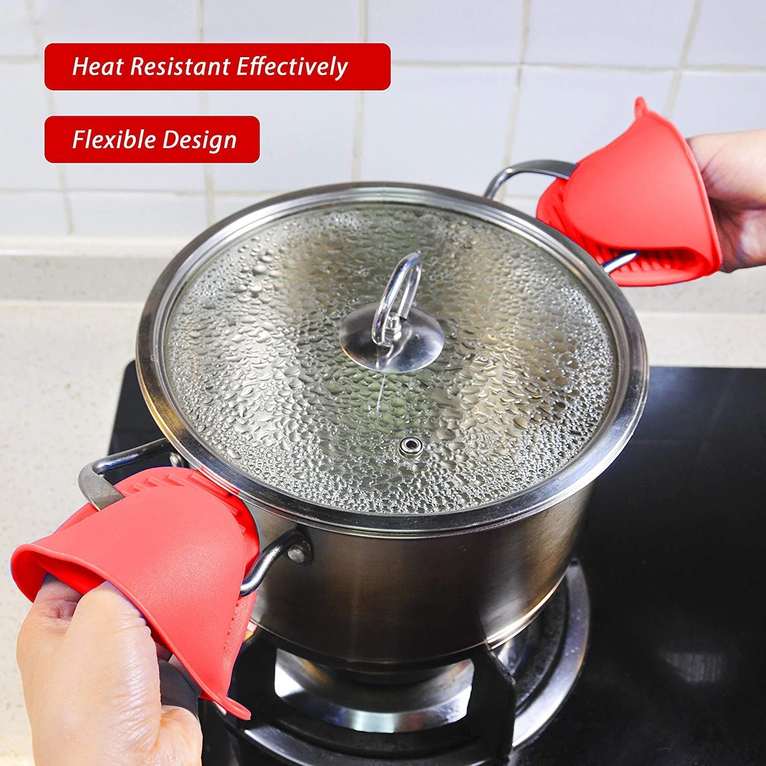 2067 Silicone Oven Mitts Heat Resistant 1 PC - Image 5