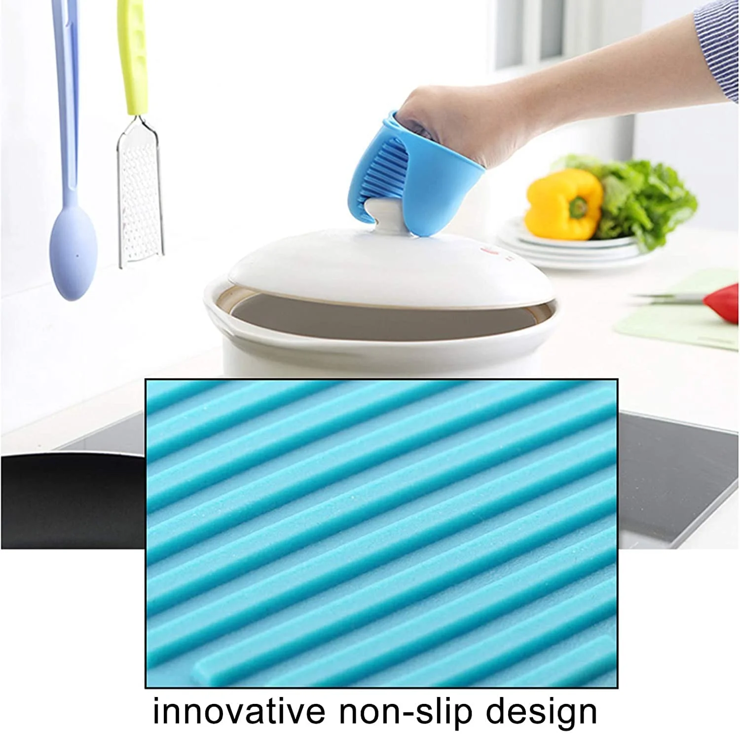 2067 Silicone Oven Mitts Heat Resistant 1 PC - Image 8