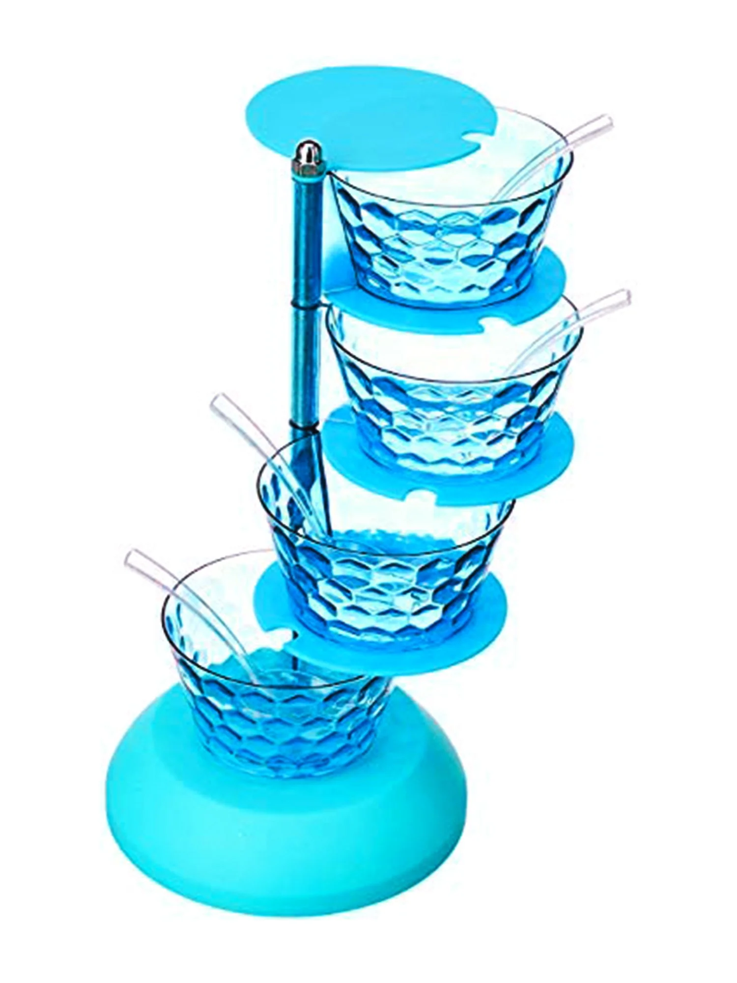 2141 4 in 1 Multipurpose 360 Degree Rotating Pickle Rack Container for Kitchen - Image 3