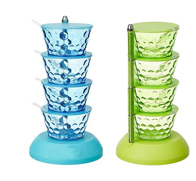 2141 4 in 1 Multipurpose 360 Degree Rotating Pickle Rack Container for Kitchen - Image 6