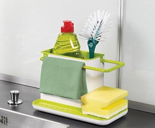 2155 Plastic 3-in-1 Stand for Kitchen Sink Organizer Dispenser for Dishwasher Liquid