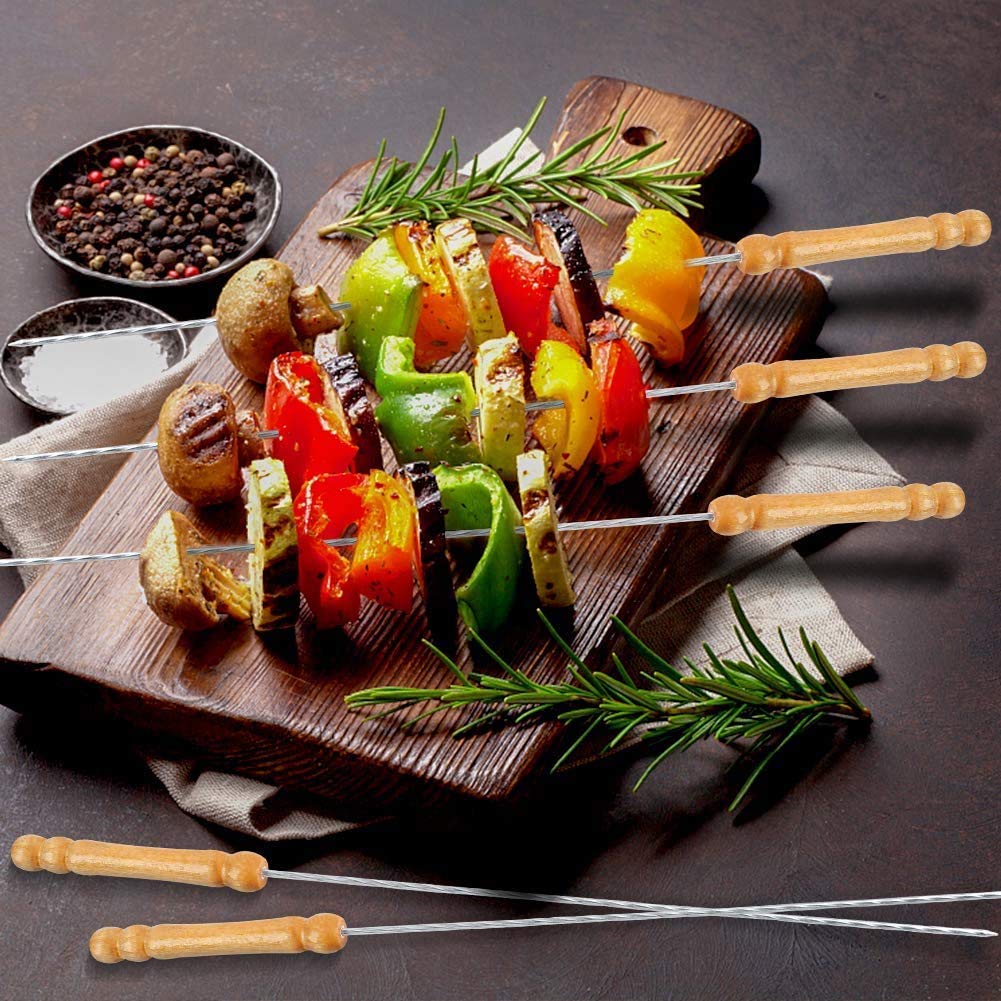 2224 BBQ Tandoor Skewers Grill Sticks for Barbecue (Pack of 12) - Image 2
