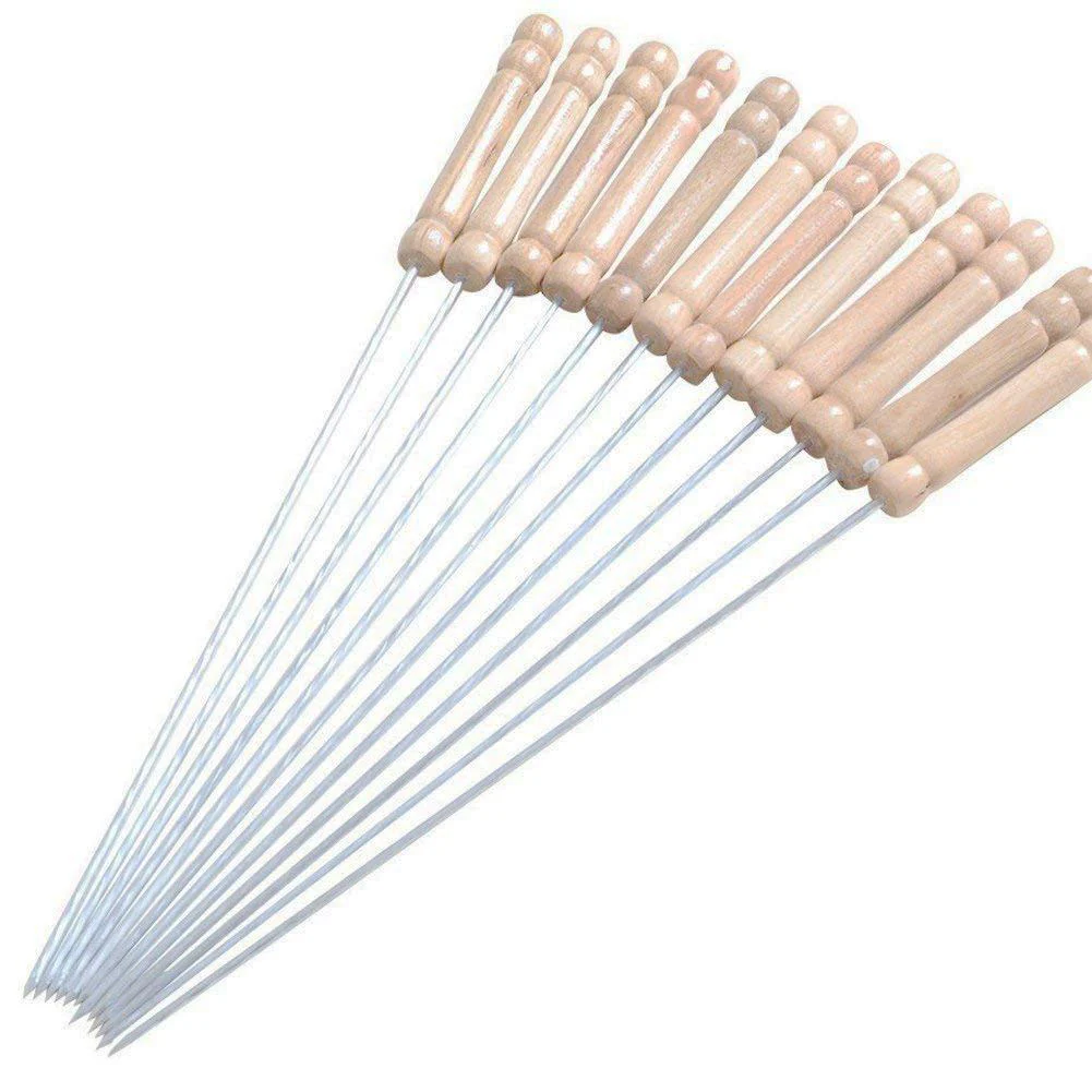 2224 BBQ Tandoor Skewers Grill Sticks for Barbecue (Pack of 12) - Image 7