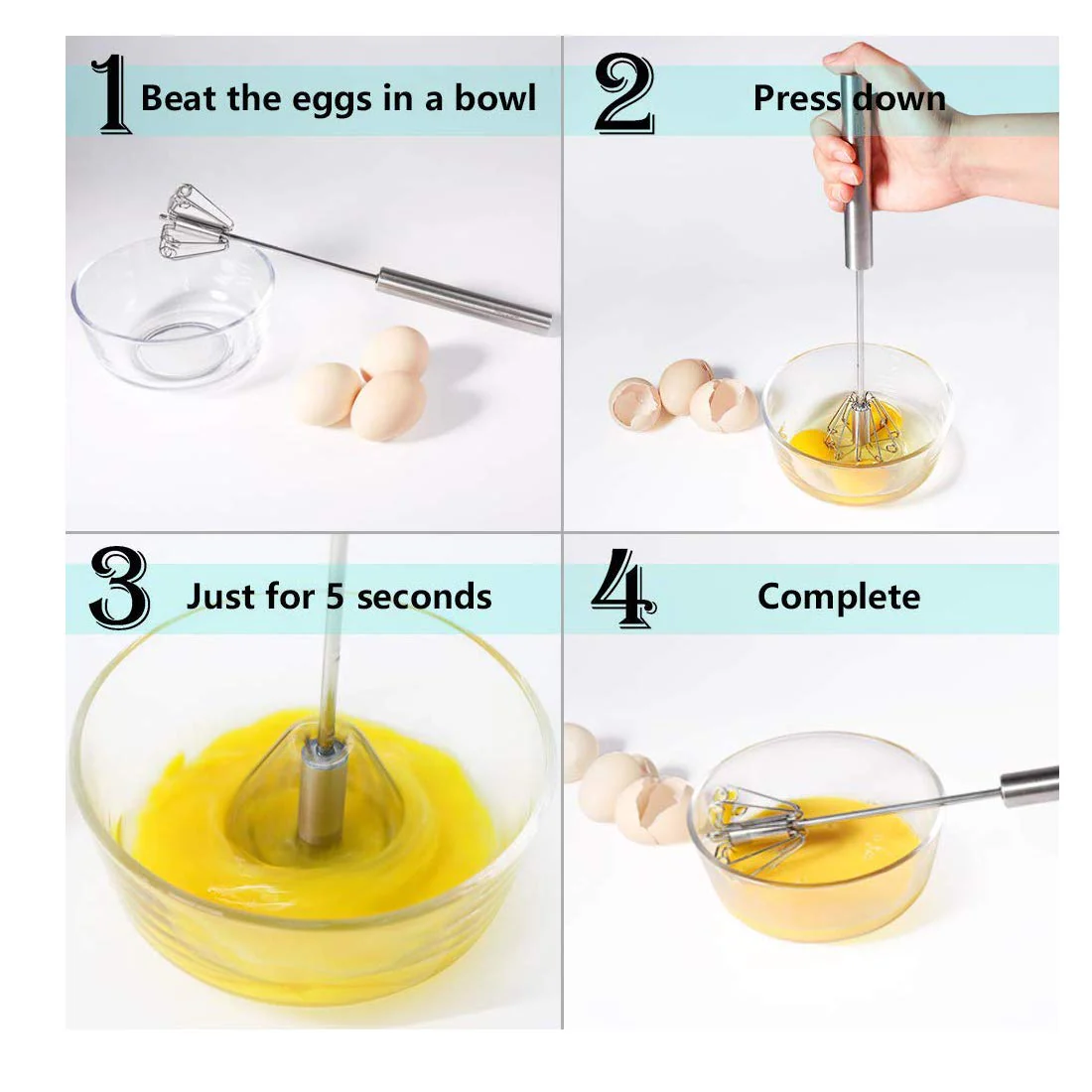 2335 Stainless Steel Manual Mixi, Hand Blender - Image 3