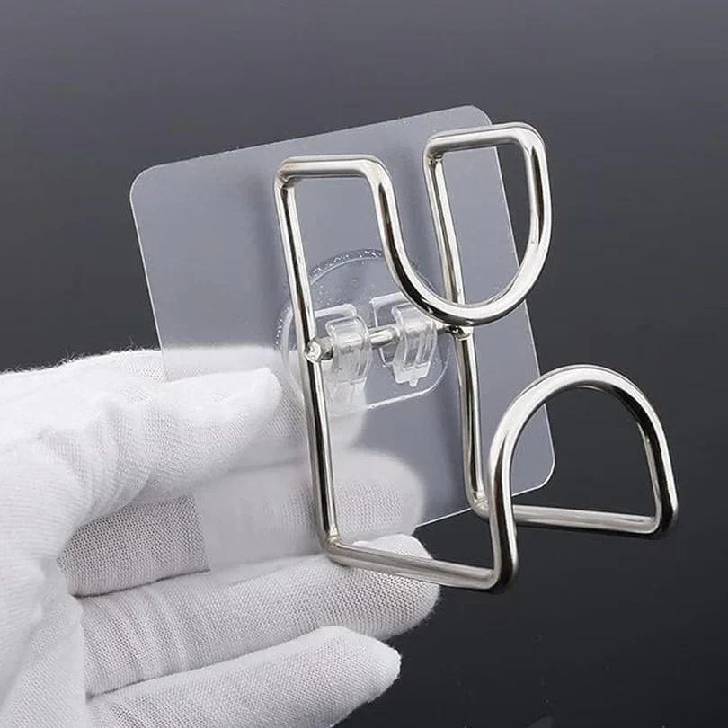23477 Transparent Double Loop Adhesive Wall Hook ā 1 Pc
