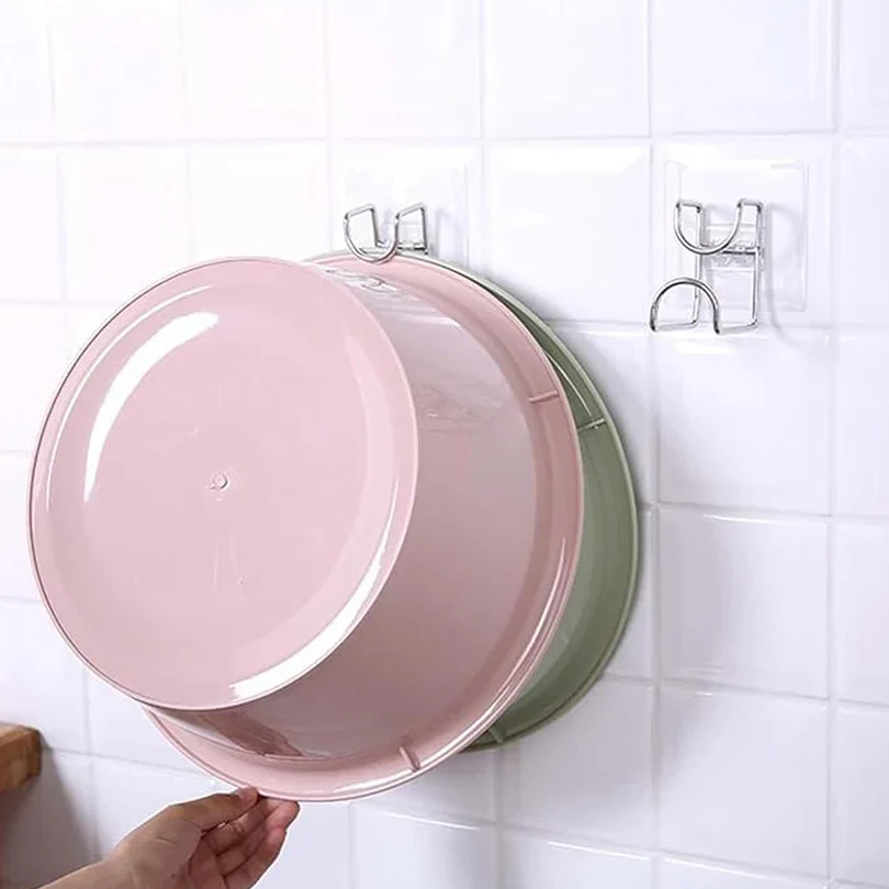 23477 Transparent Double Loop Adhesive Wall Hook ā 1 Pc - Image 3